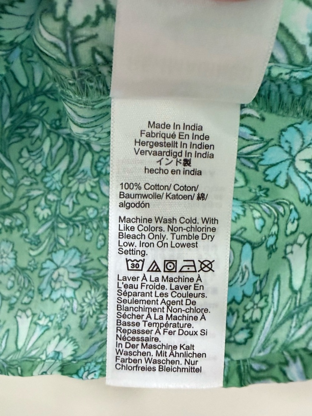 J. Crew Green Floral Short-Sleeve Blouse - Picture 4 of 5